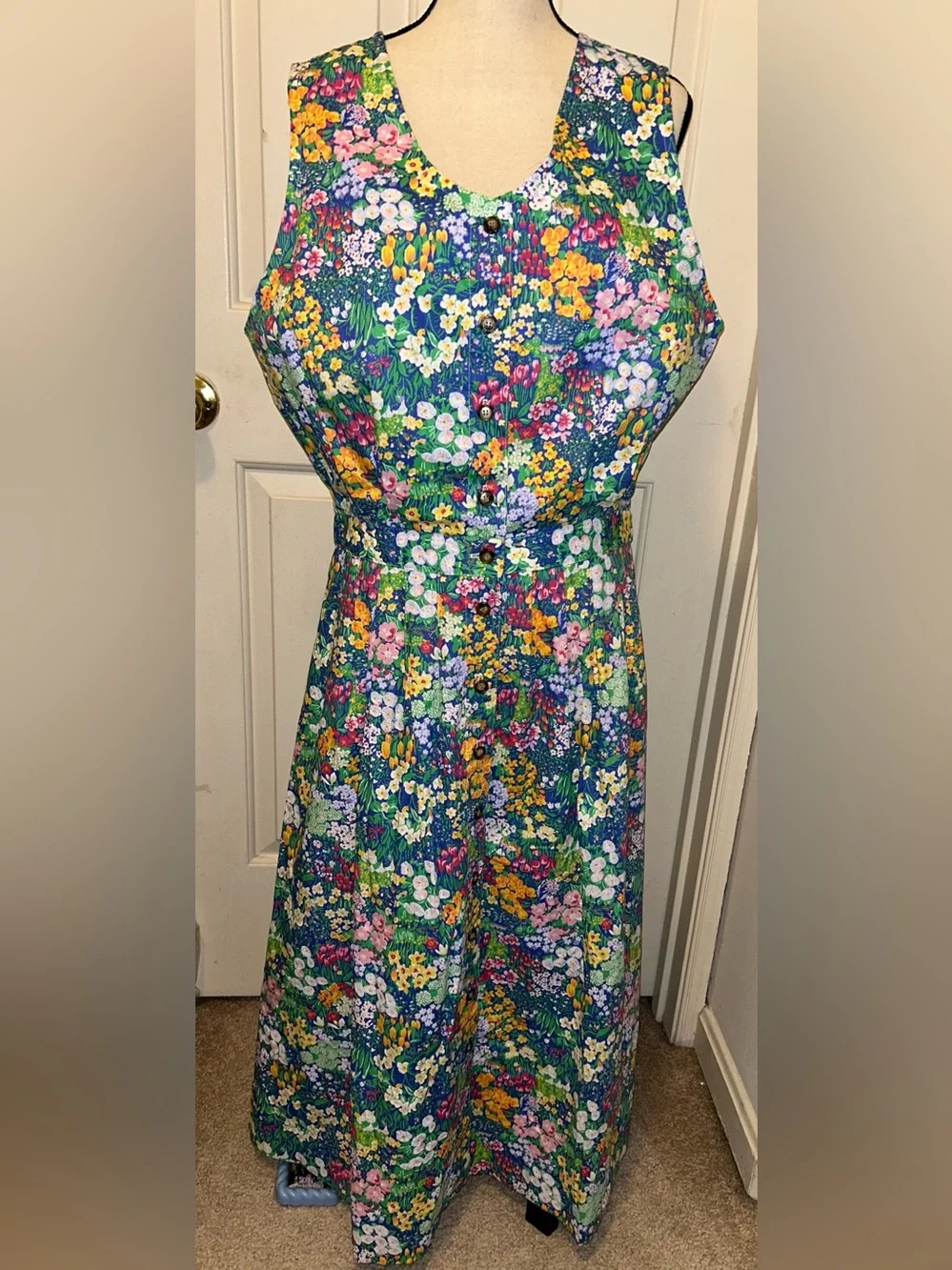 Faith Mountain Company Vintage Cotton Floral Dress Women’s XLarge Never Worn